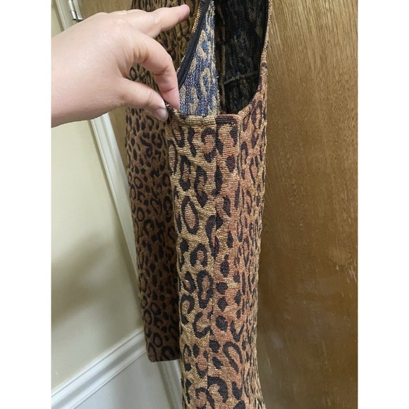 Vintage Coldwater Creek Tapestry Vest Womens  Leopard Print Cheetah Thick Sz M - Picture 8 of 11